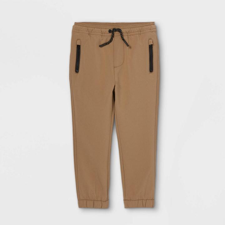 Toddler Boys' Quick Dry Pull-on Jogger Chino Pants - Cat & Jack Tan