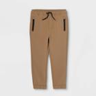 Toddler Boys' Quick Dry Pull-on Jogger Chino Pants - Cat & Jack Tan