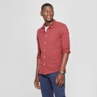 Men's Long Sleeve Knit Button-down Shirt - Goodfellow & Co Berry Cobbler