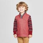 Genuine Kids From Oshkosh Toddler Boys' Shawl Pullover Sweater - Cranberry 12m, Boy's, Pink