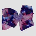 Girls' Jojo Siwa Tie-dye Bow Hair Clip With Heart Keeper