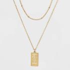 No Brand 14k Gold Dipped 'cancer' Pendant Necklace - Gold