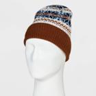 Men's Mixed Fair Isle Beanie With Fleece Lined - Goodfellow & Co , One Color