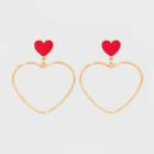 Target Heart Post Open Heart Drop Earrings - Wild Fable Gold, Women's