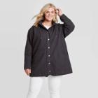 Women's Plus Size Twill Parka Jacket - Universal Thread Black