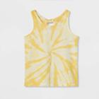 Girls' Tie-back Tie-dye Tank Top - Cat & Jack Yellow