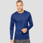 Hanes Men's Long Sleeve Cooldri Performance T-shirt -deep Blue