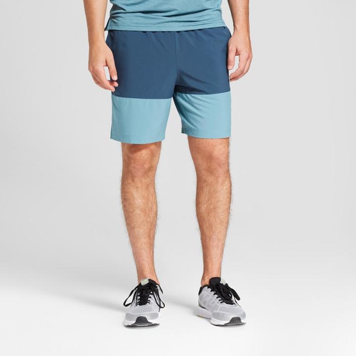 Men's Colorblock Run Shorts - C9 Champion Juniper Blue