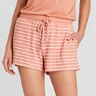 Women's Striped Perfectly Cozy Lounge Pajama Shorts - Stars Above Rust Xs, Women's, Red
