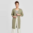 Women's Long Sleeve Cardigan - A New Day Olive Xs, Women's, Green