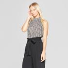 Women's Polka Dot Mock Neck Tank Top - Who What Wear Black/white Xxl, Black/white Polka Dot