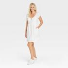 Women's Puff Short Sleeve Day Dress - Universal Thread White