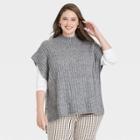 Women's Plus Knit Vest - A New Day Gray Heather