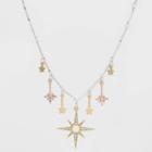 Petitehanging Stars Short Statement Necklace - A New Day Gold, Women's,