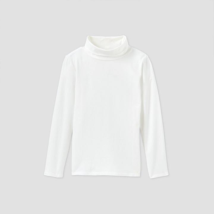 Girls' Long Sleeve Turtleneck T-shirt - Cat & Jack White