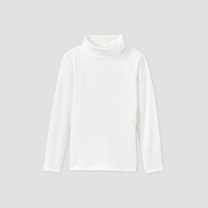 Girls' Long Sleeve Turtleneck T-shirt - Cat & Jack White