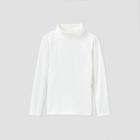 Girls' Long Sleeve Turtleneck T-shirt - Cat & Jack White
