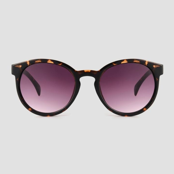 Women's Narrow Tortoise Shell Print Geo Sunglasses - Universal Thread Brown