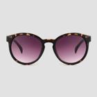 Women's Narrow Tortoise Shell Print Geo Sunglasses - Universal Thread Brown
