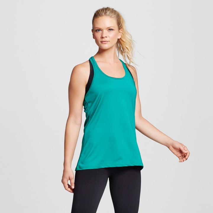 Women's Performance Long Tank Top Underwater Blue Xs - C9 Champion