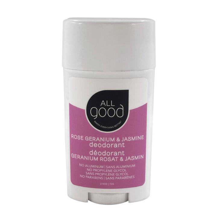 All Good Rose Geranium & Jasmine Deodorant - 2.5oz, Adult Unisex