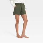 Women's French Terry Shorts 5 - All In Motion Olive Green