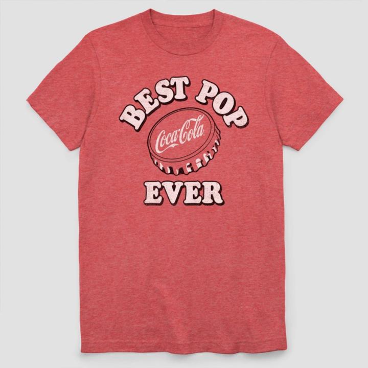 Men's Coca-cola Best Pop Father's Day Short Sleeve Graphic T-shirt - Red S, Men's,