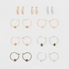 Delicate Open Hoop Earring Set 9ct - Wild Fable, Size: Small,