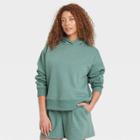 Women's All Day Fleece Hooded Sweatshirt - A New Day Teal