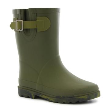 Washington Shoe Company Elroy Faux Fur Line Green Rain Boots - Green
