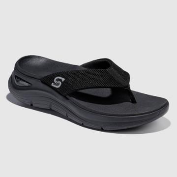 S Sport By Skechers Men's Slone Arch Comfort Flip Flop Sandals - Black