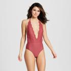 Women's Lace Plunge One Piece - Xhilaration Sedona