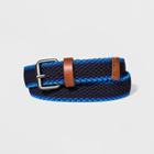 Men's 35mm Tricolor Stretch Web Belt - Goodfellow & Co Blue