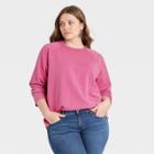 Women's Plus Size Sweatshirt - Universal Thread Pink