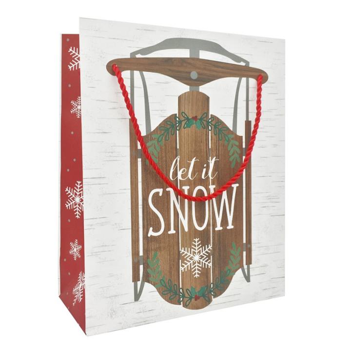 Large Sled Christmas Gift Bag White - Wondershop, Multicolor/white