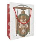 Large Sled Christmas Gift Bag White - Wondershop, Multicolor/white