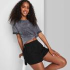 Women's High-rise Pull-on Shorts - Wild Fable Black