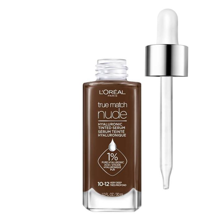 L'oreal Paris True Match Hyaluronic Tinted Serum Makeup Skincare Hybrid - 10-12 Very Deep