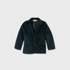 Toddler Boys' Velvet Long Sleeve Blazer - Cat & Jack Dark Green