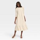 Women's Raglan Long Sleeve High Low Dress - Who What Wear Cream
