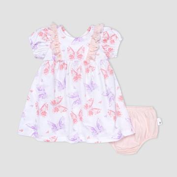 Burt's Bees Baby Baby Girls' Butterfly Buddies Dress And Diaper Cover