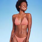 Women's Ribbed Triangle Bikini Top - Wild Fable Geo Print Xxs, One Color