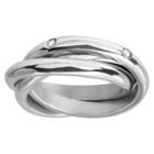 Women's Journee Collection Interlocking Bands In Stainless Steel - Silver