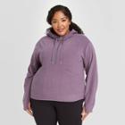 Women's Plus Size Microfleece Pullover Sweatshirt - All In Motion Dark Purple