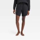 Women's High-rise Cotton Fleece Shorts 8 - All In Motion Black
