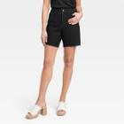 Women's High-rise Vintage Bermuda Jean Shorts - Universal Thread Black