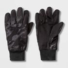 Men's Camo Mid-weight Glove With Fleece Lining - C9 Champion Black M/l, Size: Medium/large, Black Gray
