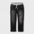 Toddler Boys' Straight Rib Waist Denim Pants Cat & Jack Black