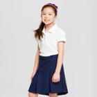 Petitegirls' Short Sleeve Interlock Uniform Polo Shirt - Cat & Jack White