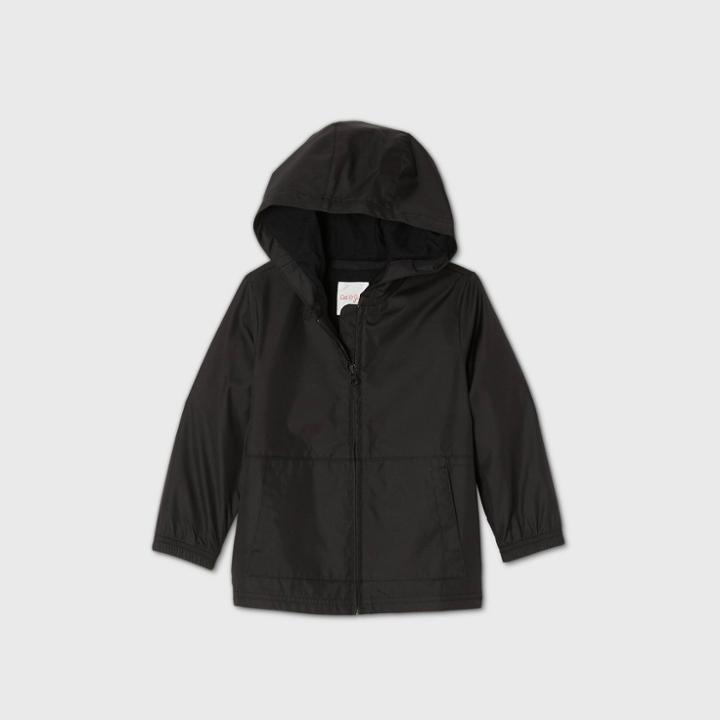 Toddler Boys' Uniform Windbreaker Jacket - Cat & Jack Black